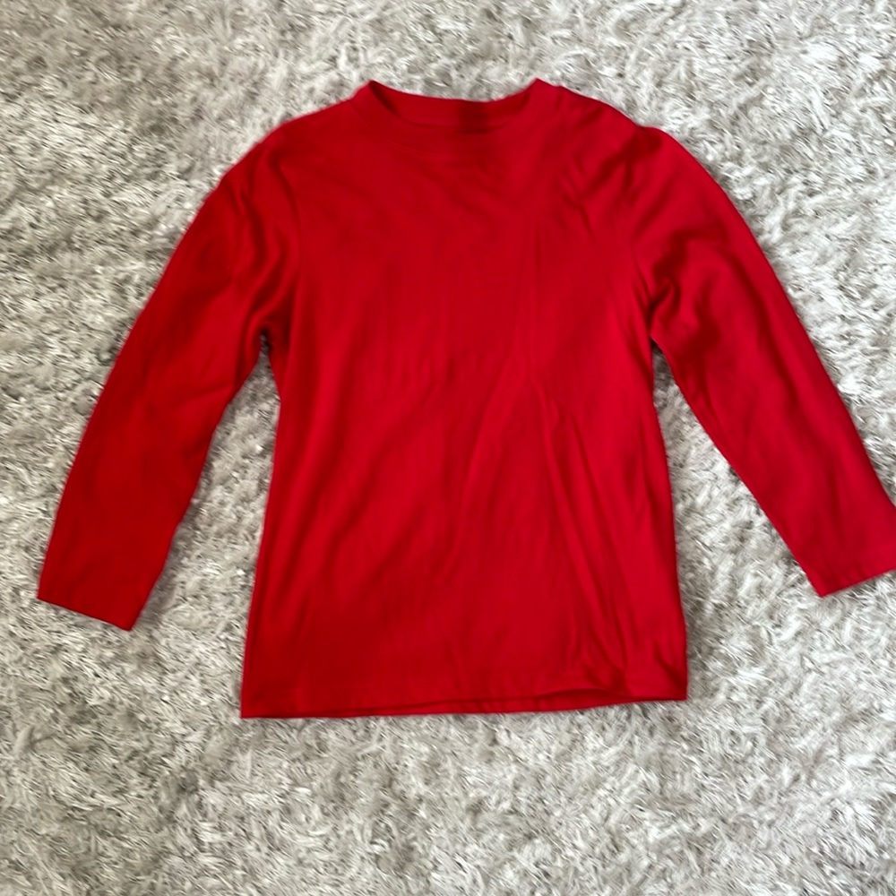 NWOT Cat and Jack Red Long Sleeve Tshirt - Size Small 6/7